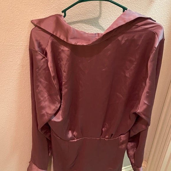 Zara NWOT Satin Effect Dress - Picture 5 of 11